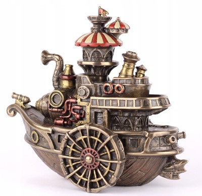 Miasto Łódka Łódź Figurka Steampunk Na Prezent