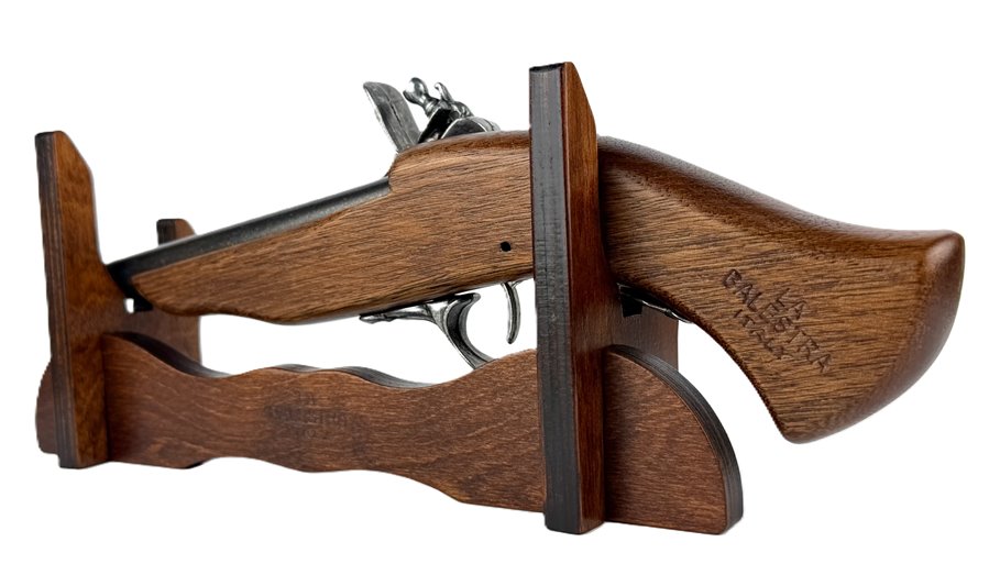 Pistolet Włoski Replika Na Stojaku Metal Drewno