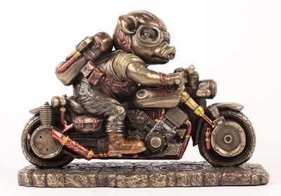 Motor Świnka Figurka Steampunk Veronese Na Prezent