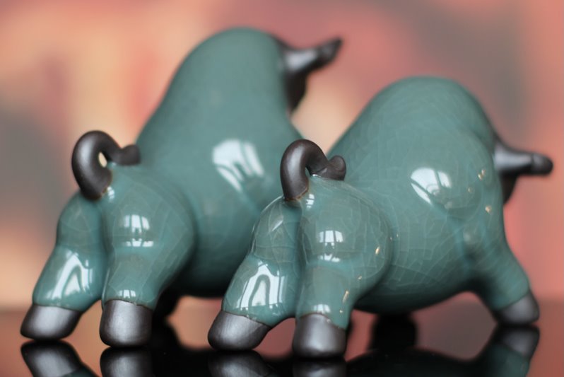 Byki dwa Ceramiczne Byczki na Prezent