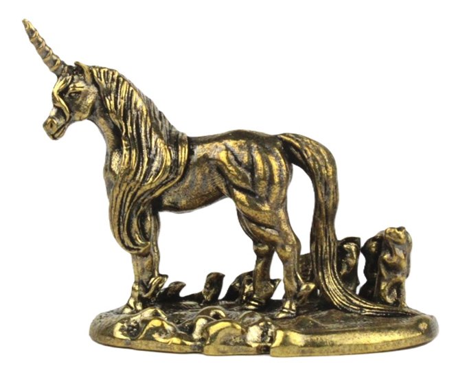 Mała figurka Jednorożec mosiężny na Prezent