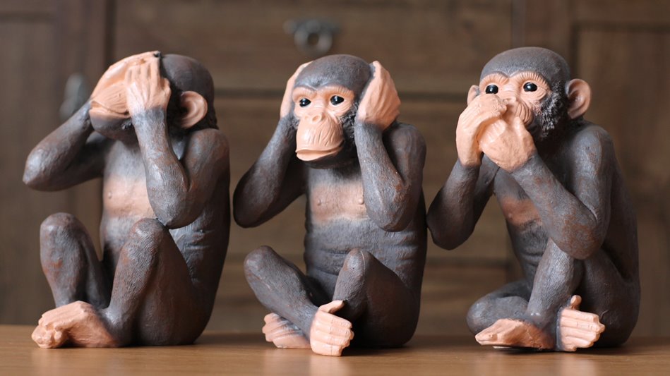 Duże Trzy mądre małpy małpki  idealne na prezent