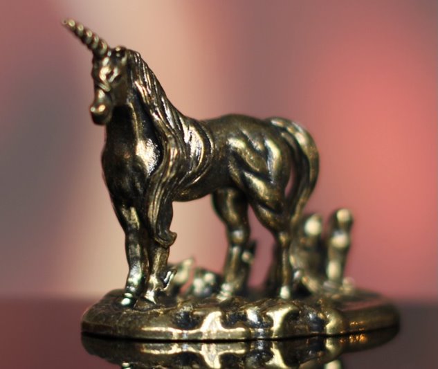 Mała figurka Jednorożec mosiężny na Prezent