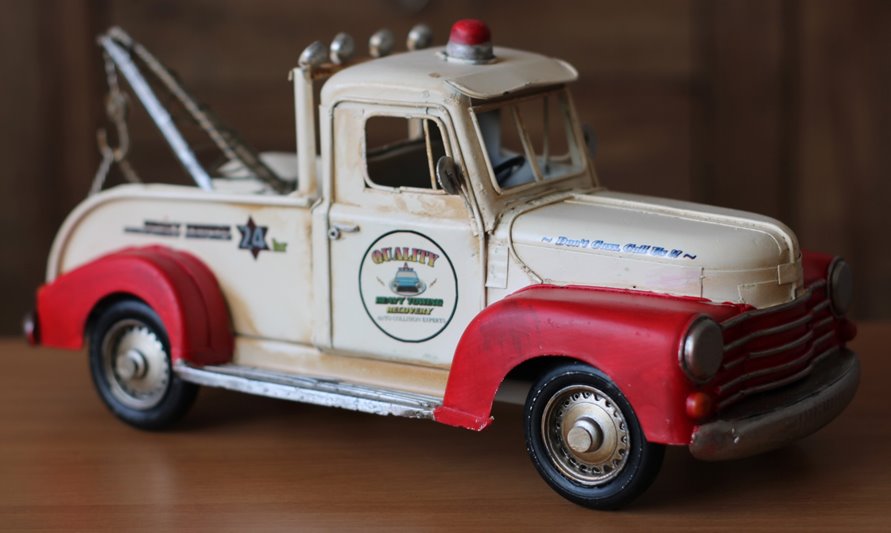 Duży Metalowy model auto Pomoc Drogowa Laweta