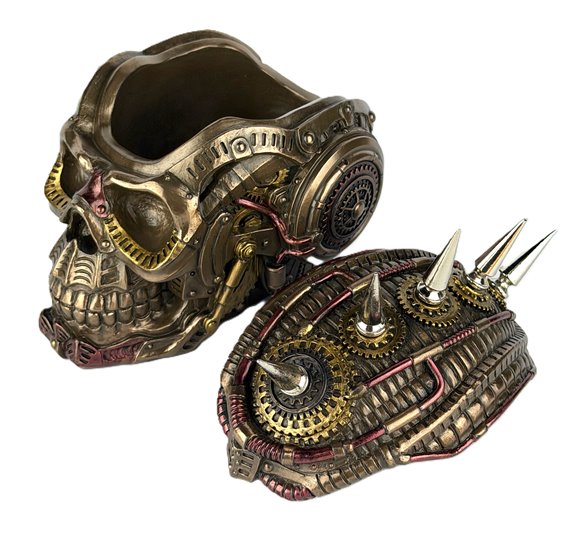 Czacha Czaszka Szkatułka Figura Steampunk Veronese