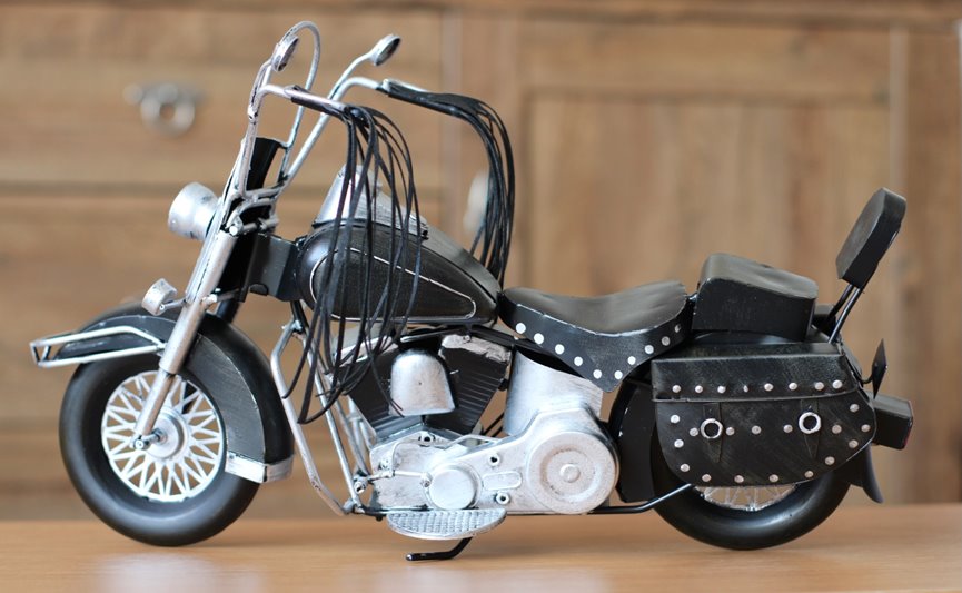 Duży Metalowy Model Motocykla Retro Harley Figurka