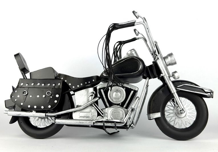Duży Metalowy Model Motocykla Retro Harley Figurka