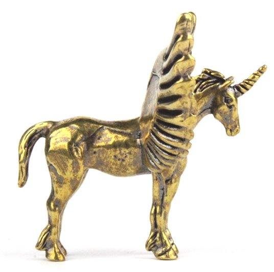 Mała figurka Jednorożec mosiężny na Prezent