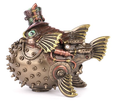 Figurka Ryba Rozdymka Tygrysia Steampunk Veronese