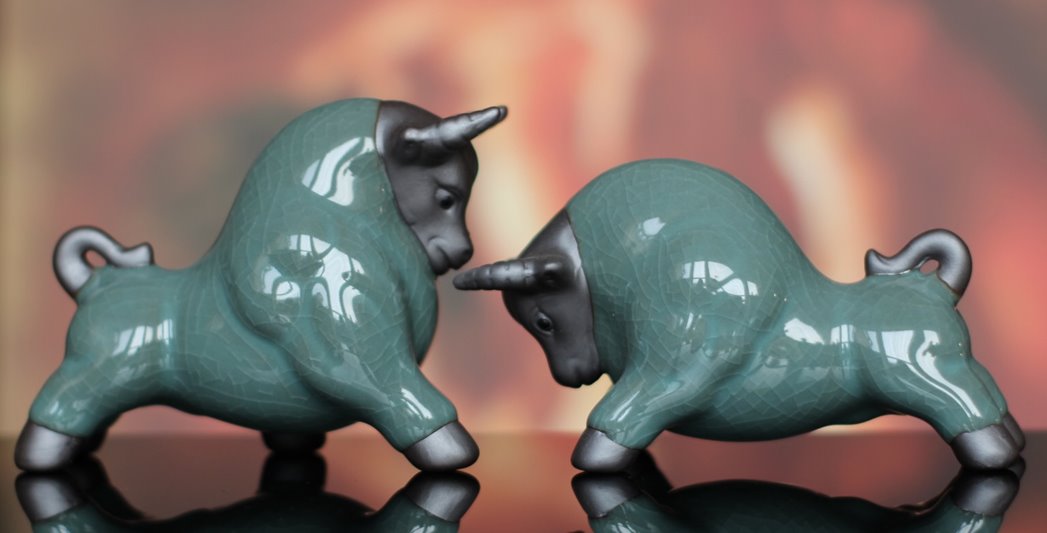 Byki dwa Ceramiczne Byczki na Prezent