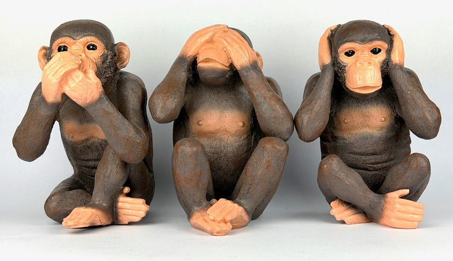 Duże Trzy mądre małpy małpki  idealne na prezent
