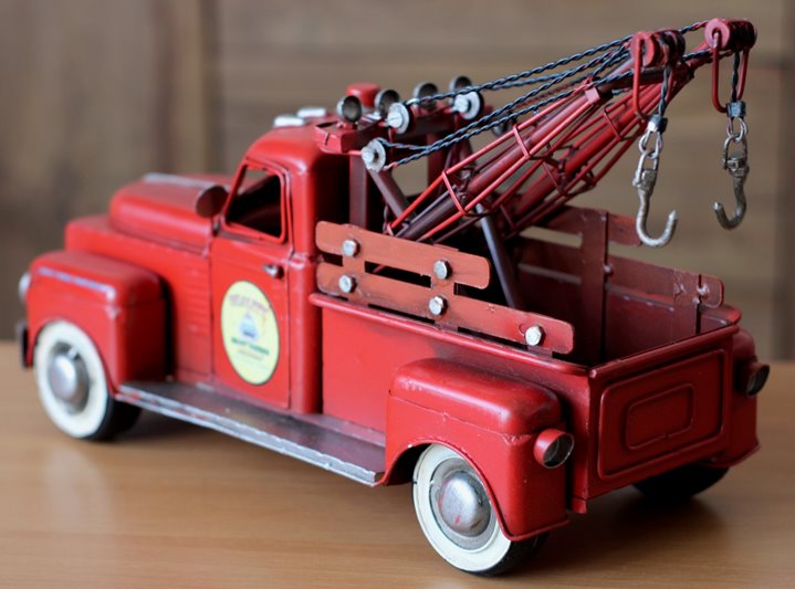 Duży Metalowy model auto Pomoc Drogowa Laweta