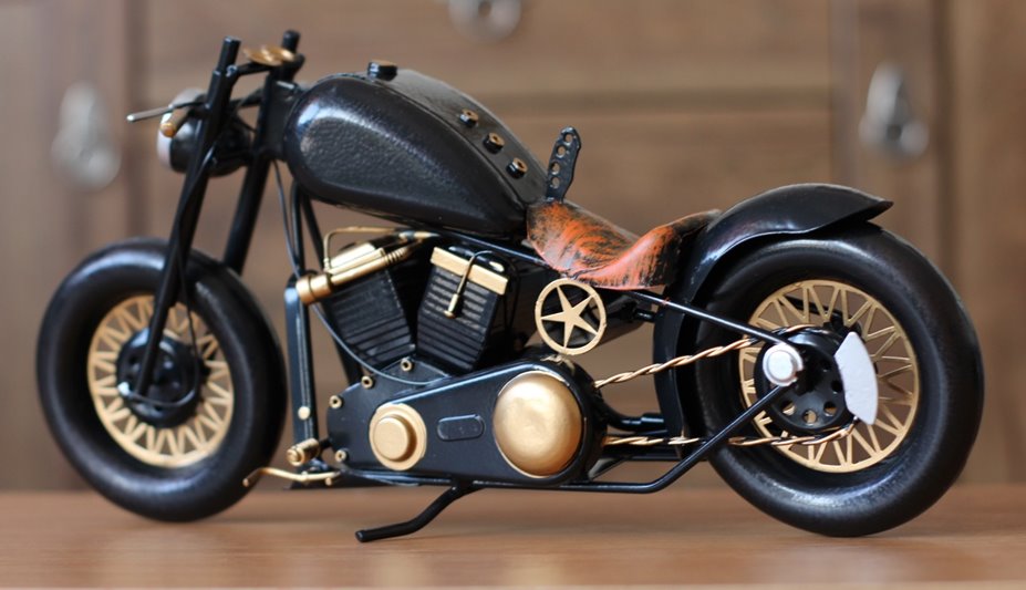 Duży Metalowy Model Motocykla Retro Harley Figurka
