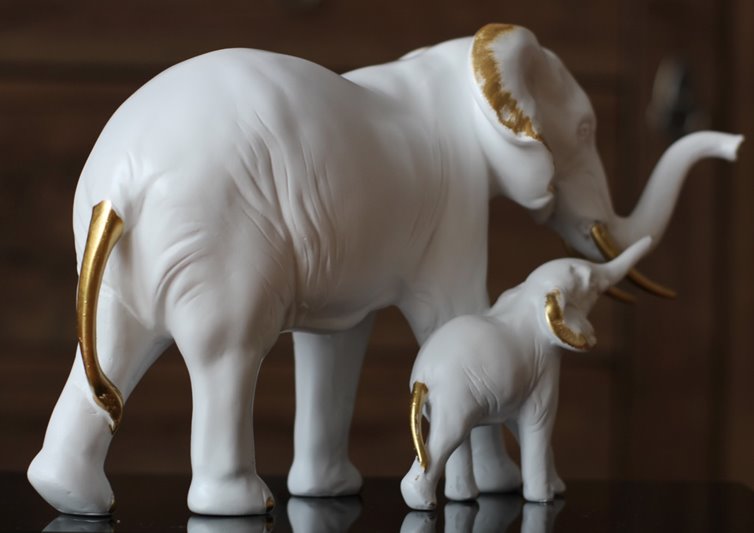 Słoń z małym słonikiem Słonik Prezent dla Matki