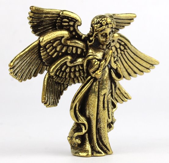 Mała figurka Anioł Aniołek mosiężny na Prezent