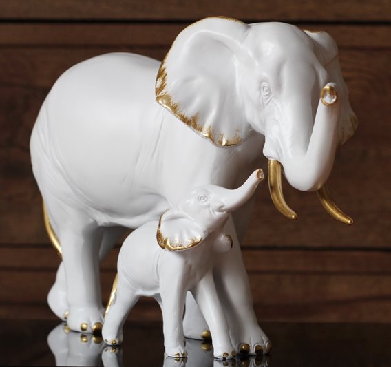 Słoń z małym słonikiem Słonik Prezent dla Matki