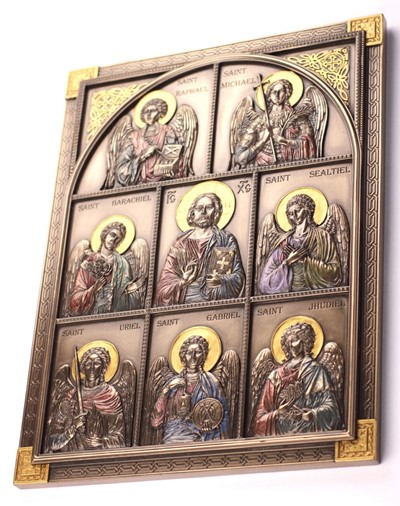 Jezus Siedmiu Archaniołów Ikona Obraz Płaskorzeźba