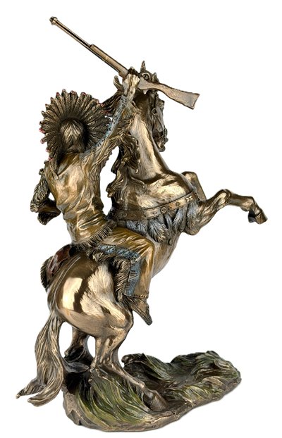 Figurka Indianin Wódz Siksów Na Koniu W Galopie