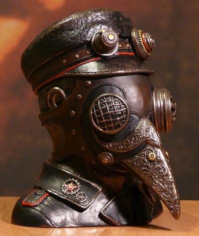 Doktor Plaga Zarazy szkatułka Steampunk