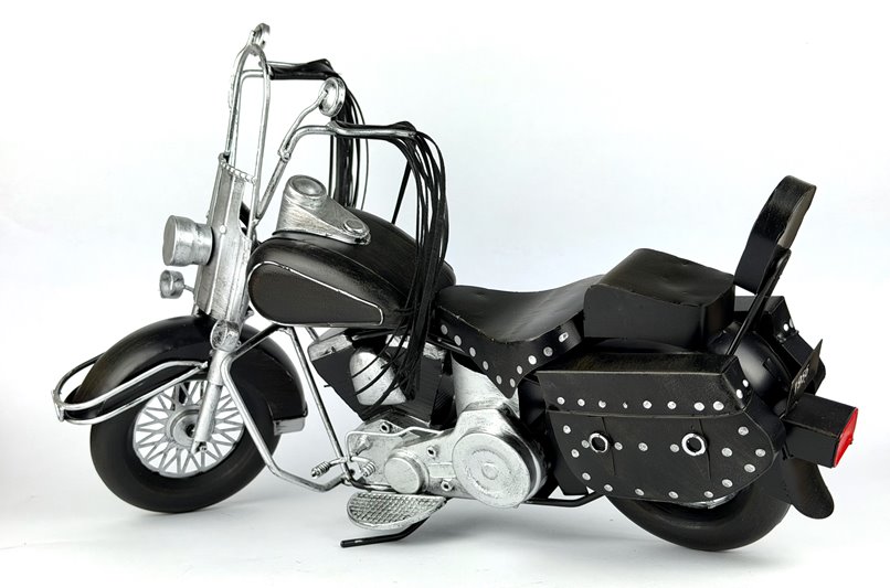 Duży Metalowy Model Motocykla Retro Harley Figurka