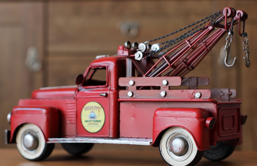 Duży Metalowy model auto Pomoc Drogowa Laweta