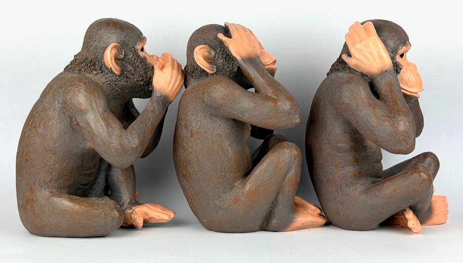 Duże Trzy mądre małpy małpki  idealne na prezent