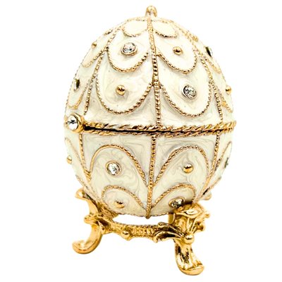 Szkatułka Jajo Jajko Faberge Metalowe Na Prezent