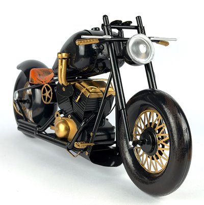 Duży Metalowy Model Motocykla Retro Harley Figurka
