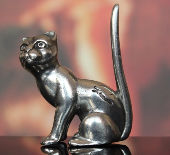 Figurka Cynowy kot kotek Veronese prezent dla niej