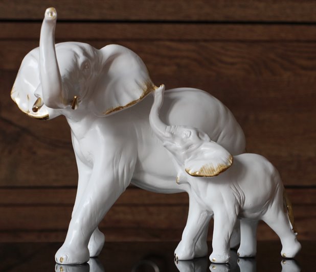 Słoń z małym słonikiem Słonik Prezent dla Matki