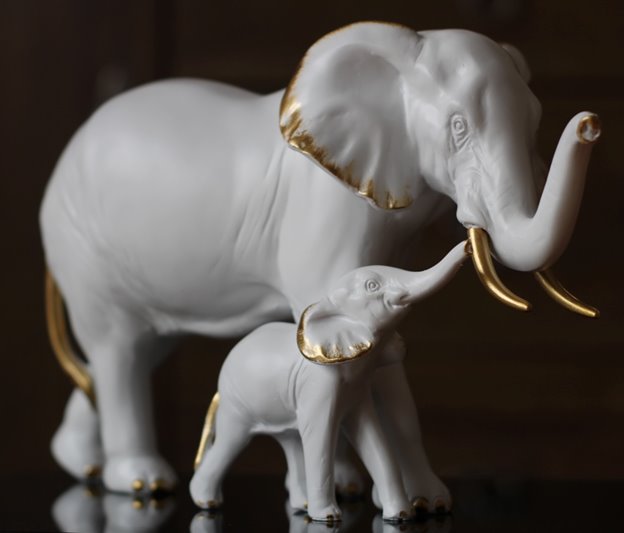 Słoń z małym słonikiem Słonik Prezent dla Matki