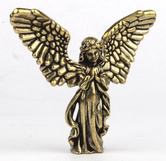 Mała figurka Anioł Aniołek mosiężny na Prezent