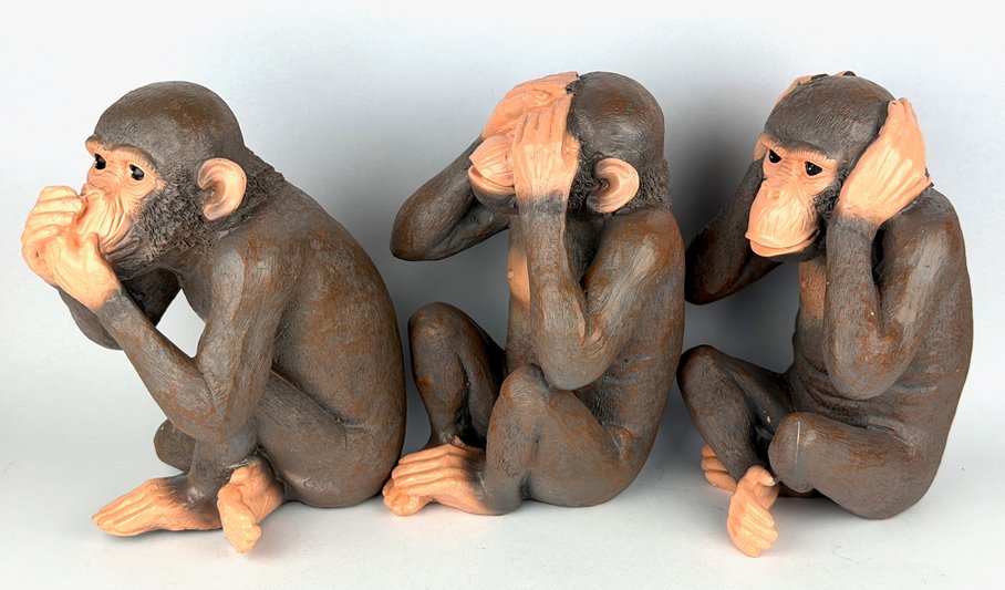 Duże Trzy mądre małpy małpki  idealne na prezent