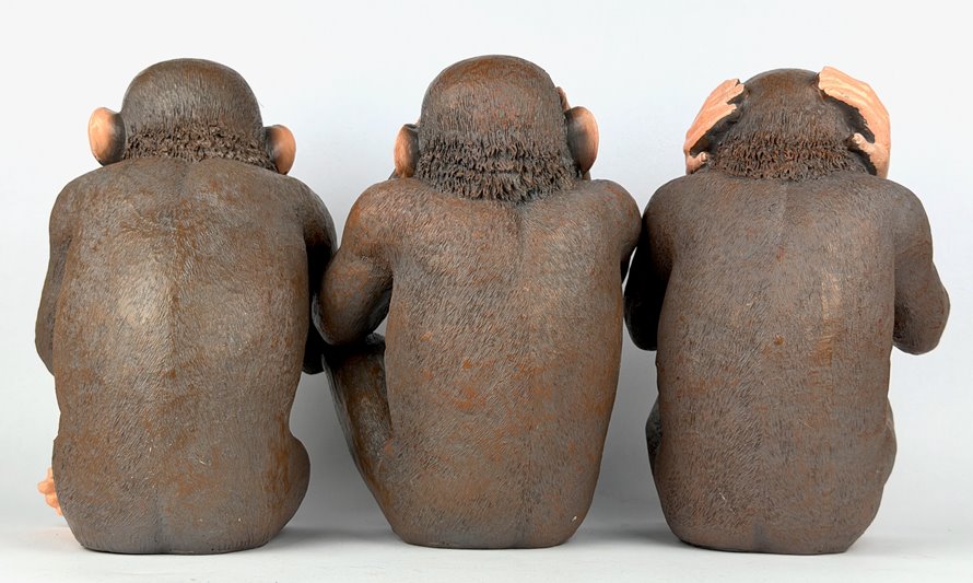 Duże Trzy mądre małpy małpki  idealne na prezent