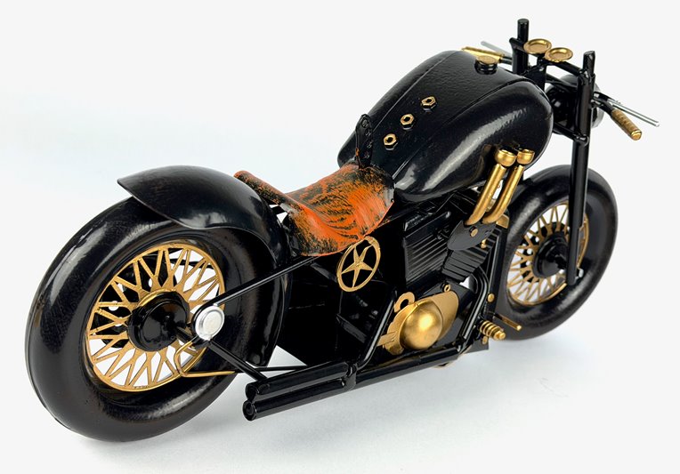 Duży Metalowy Model Motocykla Retro Harley Figurka