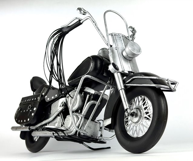 Duży Metalowy Model Motocykla Retro Harley Figurka
