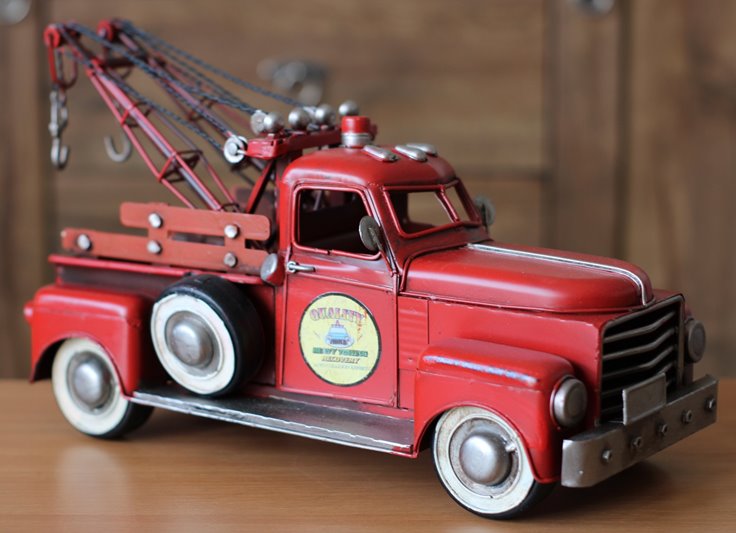 Duży Metalowy model auto Pomoc Drogowa Laweta