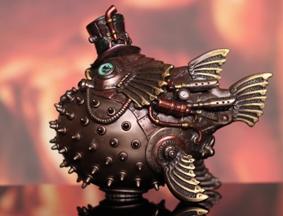 Figurka Ryba Rozdymka Tygrysia Steampunk Veronese