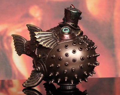 Figurka Ryba Rozdymka Tygrysia Steampunk Veronese