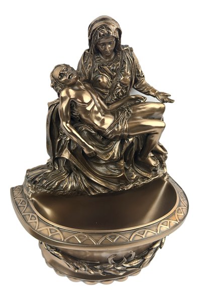 Kropielnica Pieta Jezus z Marią Anioł Na Prezent