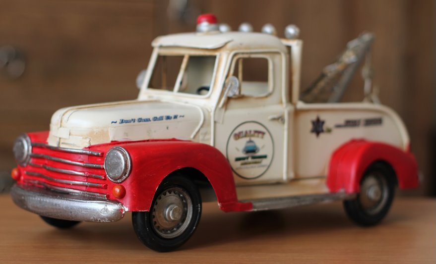 Duży Metalowy model auto Pomoc Drogowa Laweta