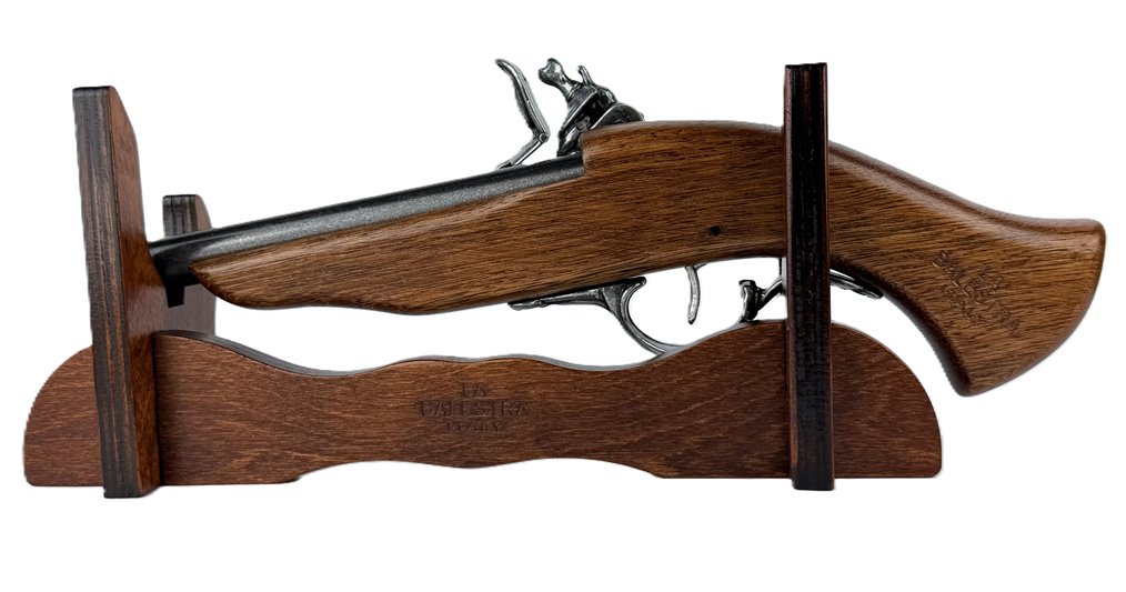 Pistolet Włoski Replika Na Stojaku Metal Drewno