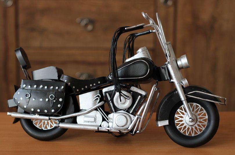 Duży Metalowy Model Motocykla Retro Harley Figurka