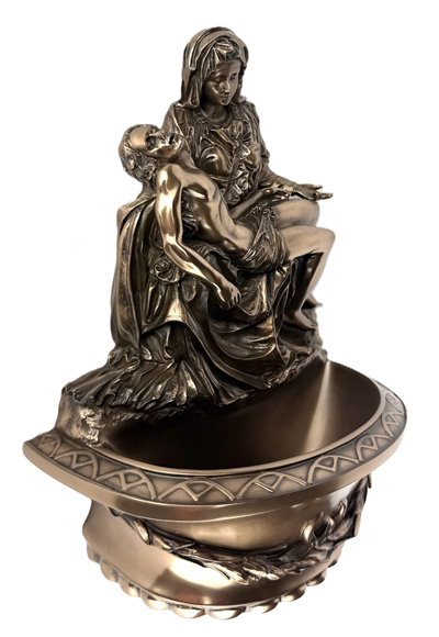 Kropielnica Pieta Jezus z Marią Anioł Na Prezent