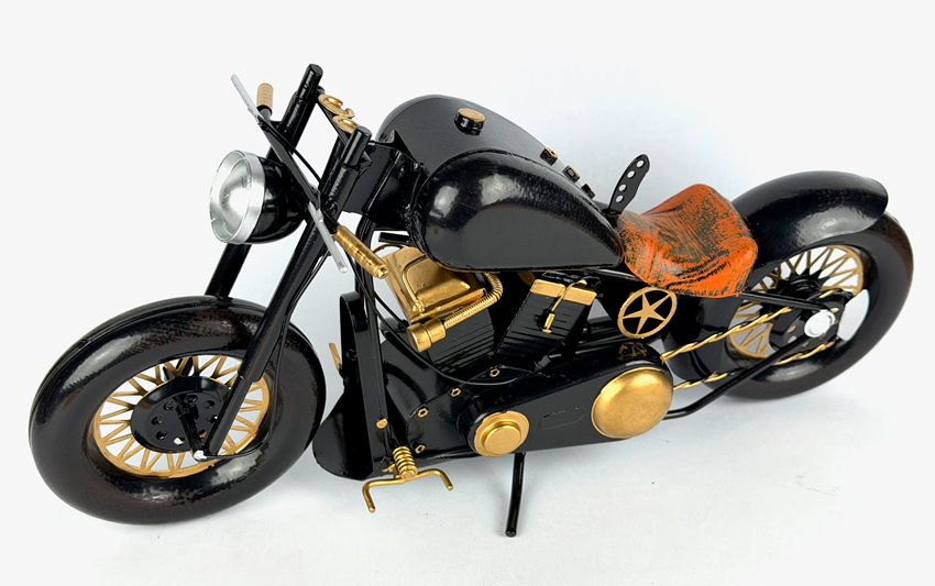 Duży Metalowy Model Motocykla Retro Harley Figurka