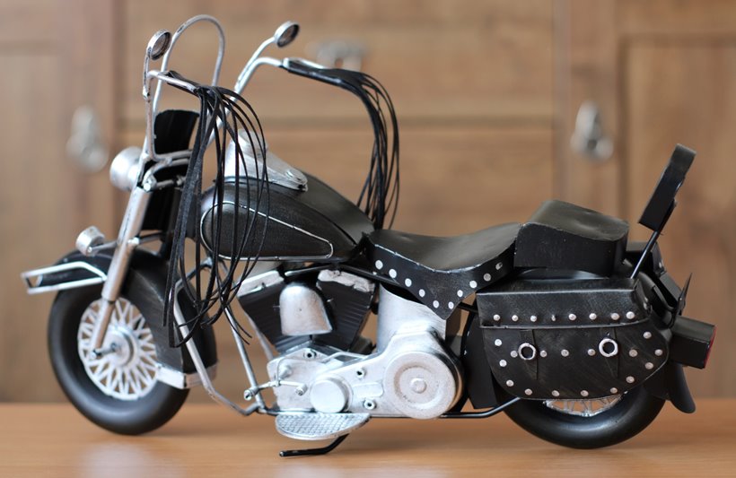 Duży Metalowy Model Motocykla Retro Harley Figurka
