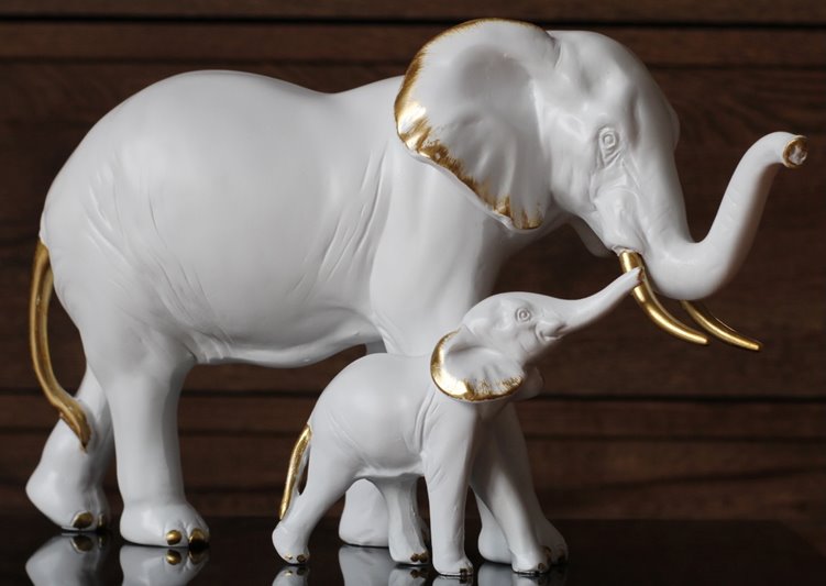 Słoń z małym słonikiem Słonik Prezent dla Matki