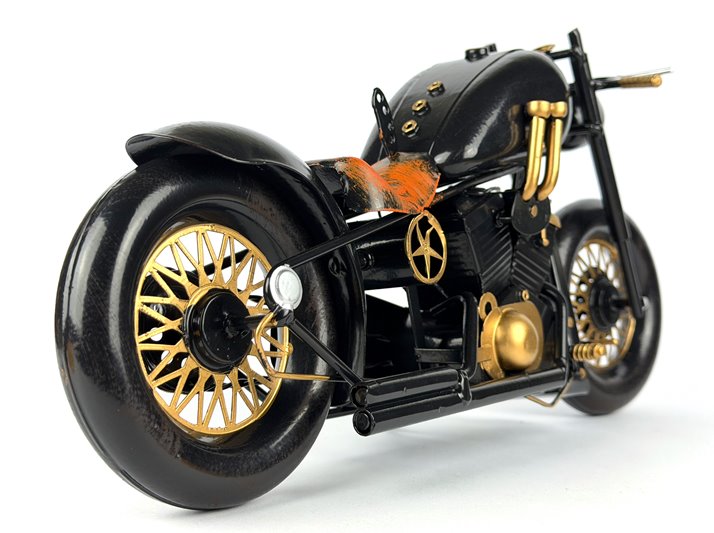 Duży Metalowy Model Motocykla Retro Harley Figurka