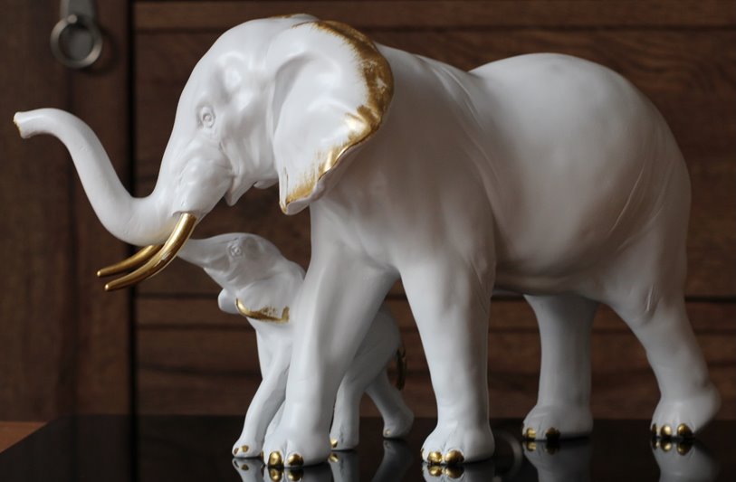 Słoń z małym słonikiem Słonik Prezent dla Matki