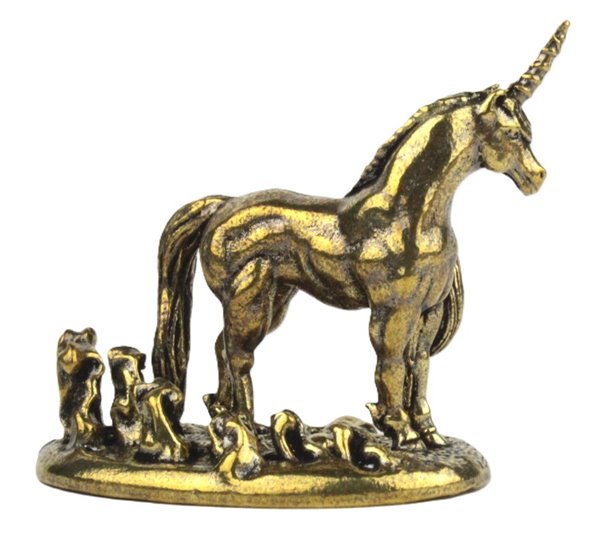 Mała figurka Jednorożec mosiężny na Prezent